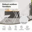 Bistro Table Folding Powder-coated Steel Garden Outdoor Furniture Patio-1697564622