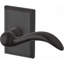 Arch Single Dummy Door Lever with Rustic Square Rose-22039856-22039857