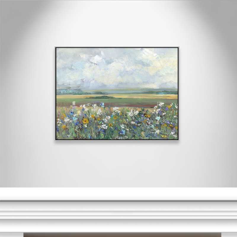 «Far Afield Print» par Sally Swatland, Argent argent, H 37,5 po x l 49,5 po