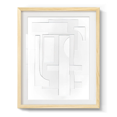 «White Geometric I», reproduction encadrée