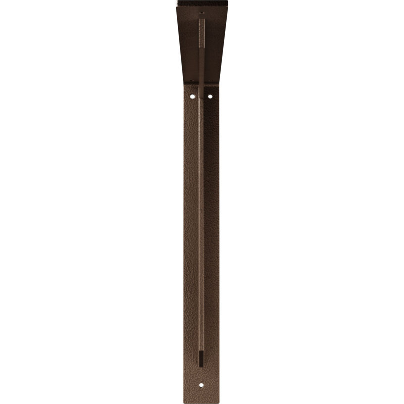 Support en acier Stockport, H 18 po x l 2 po x P 18 po, Bronze foncé martelé