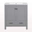 Ensemble de meuble-lavabo gris 60 po avec double meuble-lavabo (séparé), double lavabo en céramique, tablette de rangement et tiroirs séparés (miroir non inclus) - Solution de salle de bain moderne pour salles de bain spacieuses-1031537127