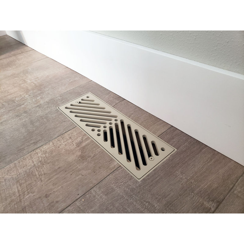 Évent de plancher encastré en métal Vent12, Feuille brûlée