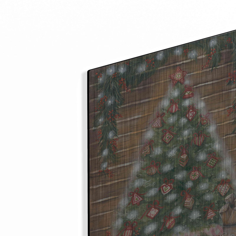 «A Log Cabin Christmas» par Pam Britton, H 16 po x l 12 po