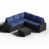 Coussin bleu / cadre noir