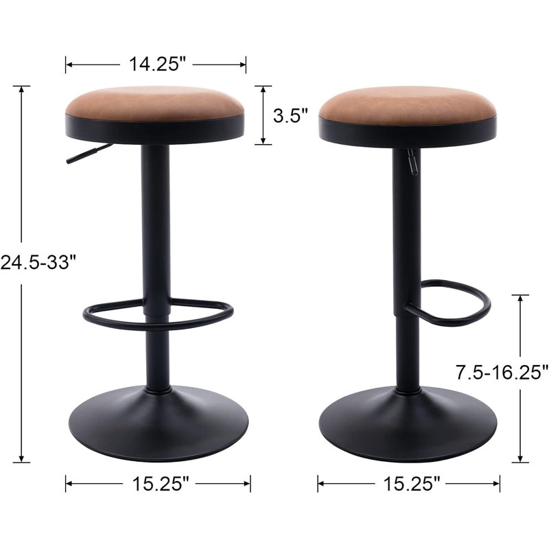 Ensemble de 2 tabourets de bar pivotants Modern