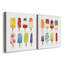 Popsicles Come Chill - ensemble de 2 reproductions d'art sur toiles tendues-972583573