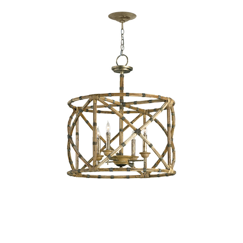 Palm 4 - Light Dimmable Drum Chandelier