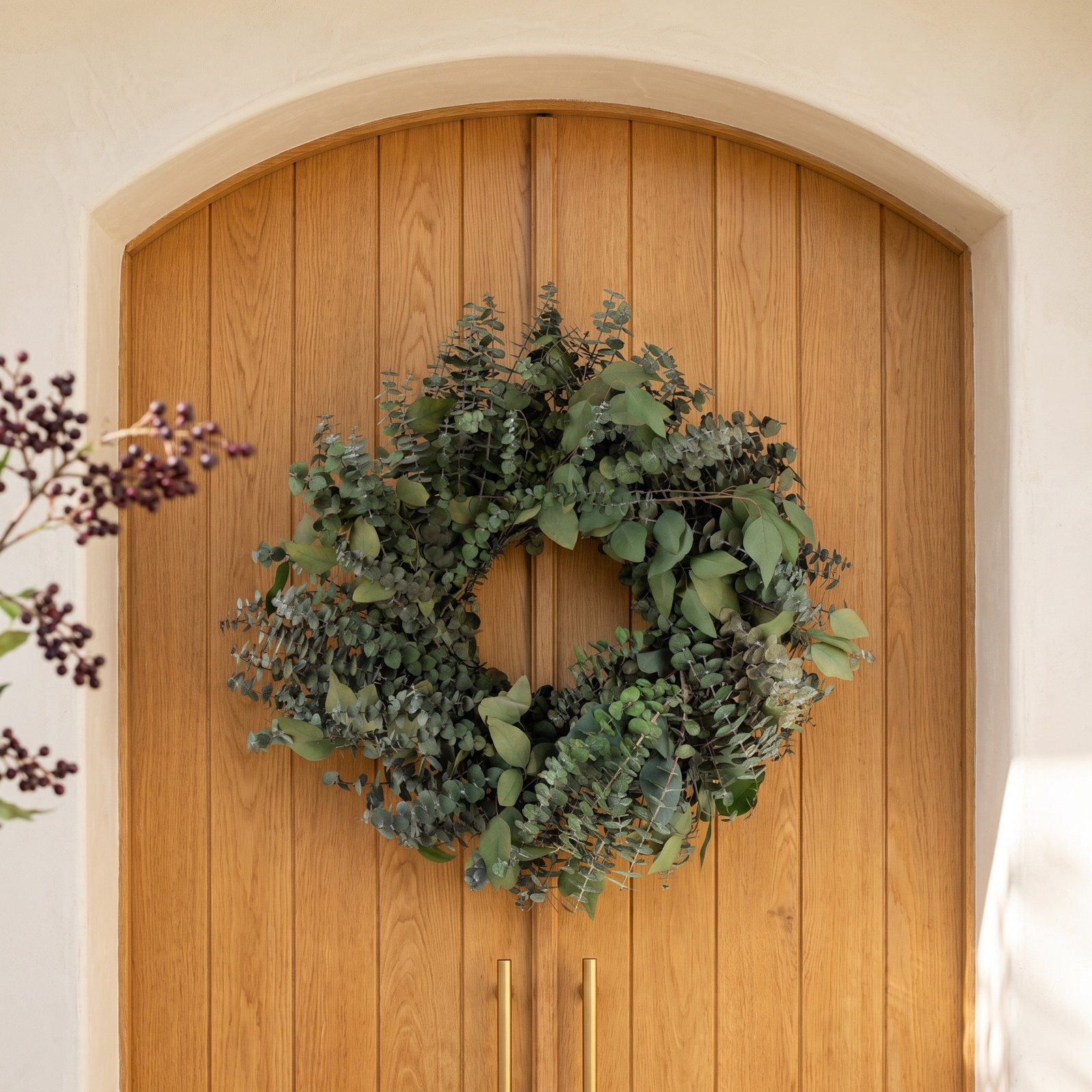 Handcrafted Preserved Eucalyptus Real Greenery 20'' Wreath