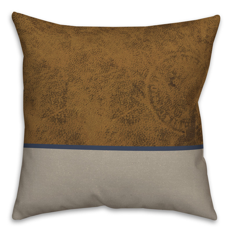 Brown And Grey Stripe Abstract Throw Pillow
