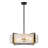 6-Light White Mist Glass Drum Chandelier-958849021