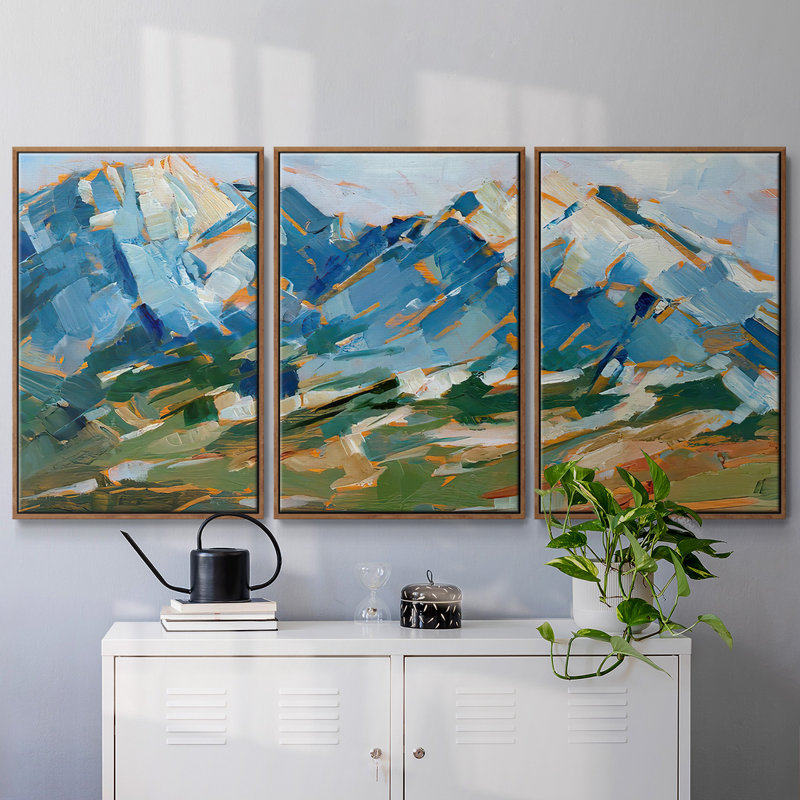 Blue Mountain Peaks I 3 pièces, H 40 po x l 78 po x P 2 po, Noyer