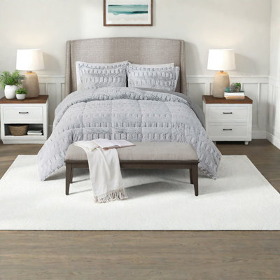 Ensembles de literie luxueux en fausse fourrure grise, polyester hypoallergénique, confort de chambre moderne