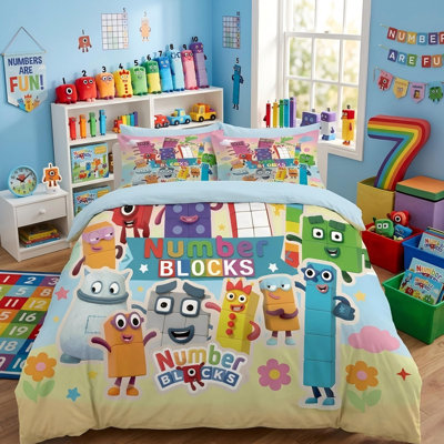 Ensemble de literie à 4 blocs décoratifs pour enfants