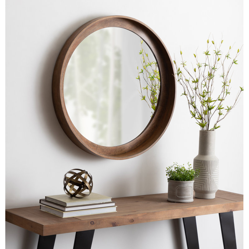 Round Mirror with Shelves