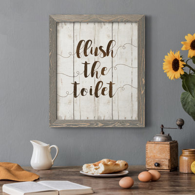 «Flush the toilettes», art textuel sur toile