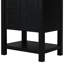 Meuble-lavabo compact et lavabo en céramique de style rétro