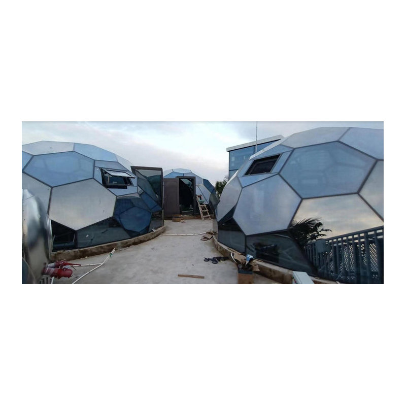 Geodesic Domes with Hexagonal Glass Panel, 144" H x 240" W x 240" D