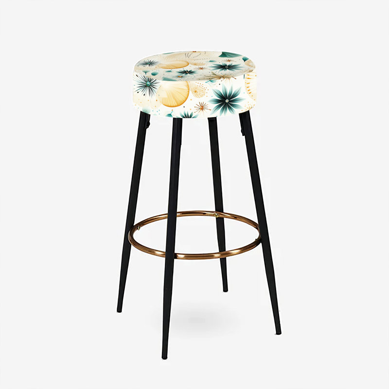 Ensemble de 2 tabourets de bar Coastal Neutrals Boho Collage, Collage côtier neutre bohème