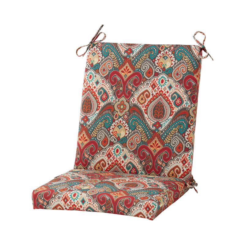 High Back Dining Chair Pad, Asbury Park Paisley