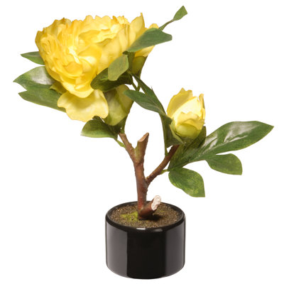 Pivoine jaune de 24 cm