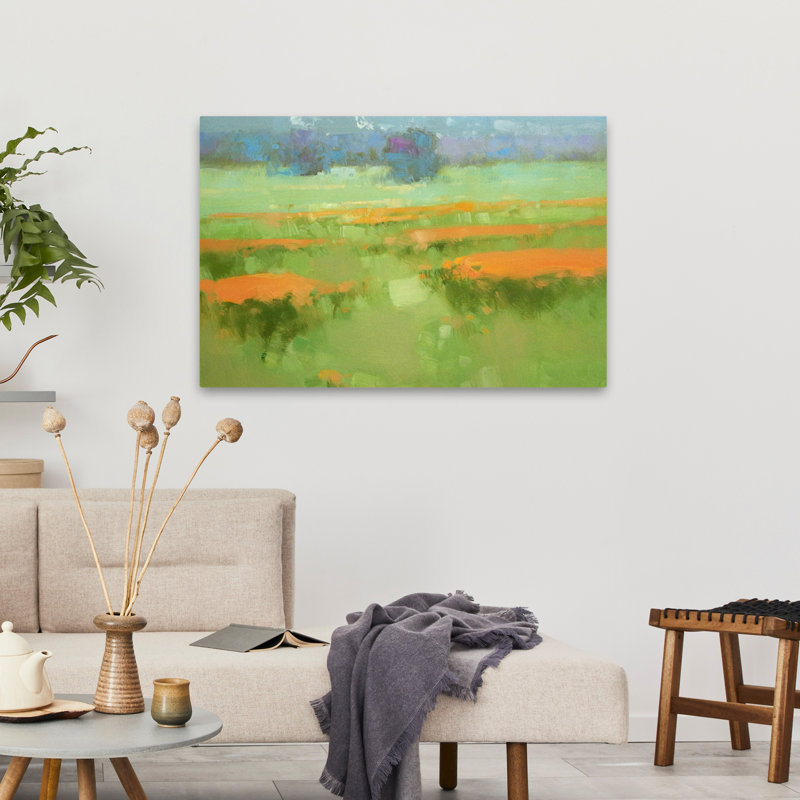 Prairie - Art contemporain de paysages, H 24 po x l 36 po