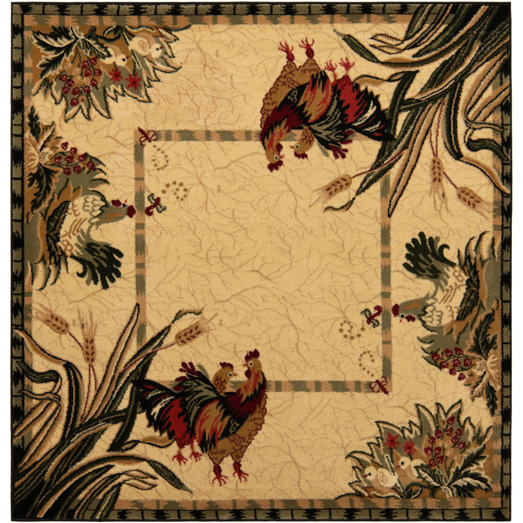 Andersonville Floral Indoor Rug August Grove® Rug 