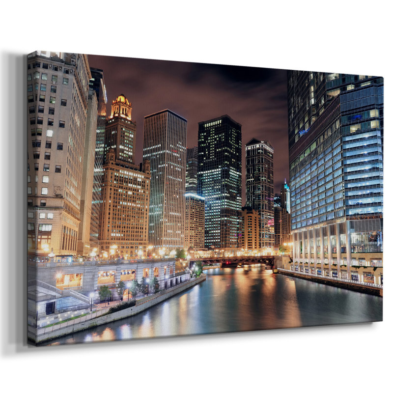" Chicago River V ", 8" H x 12" W x 1.5" D