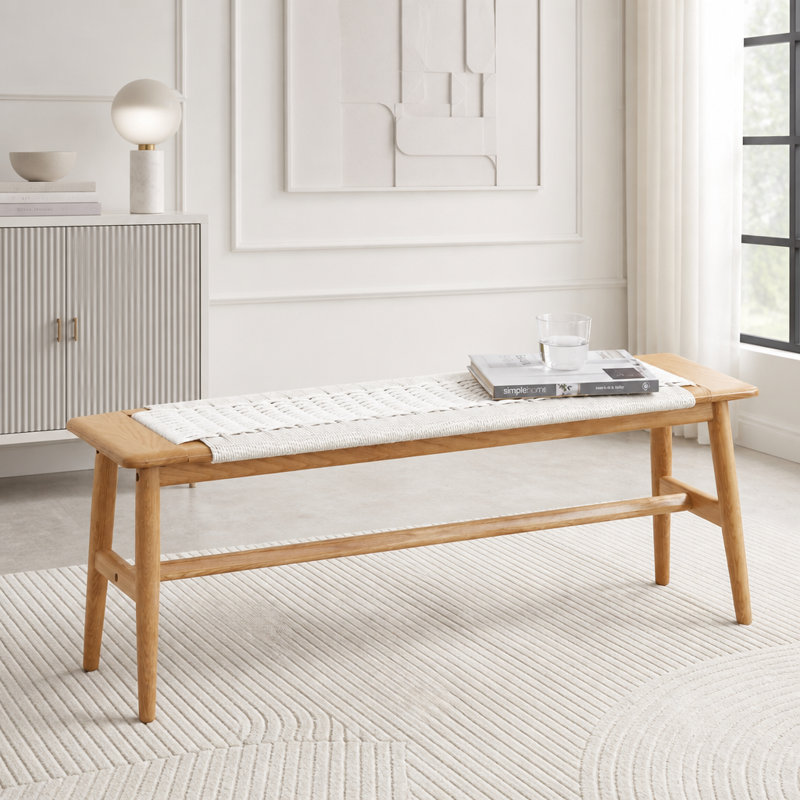 Banc de salle à manger naturel, White