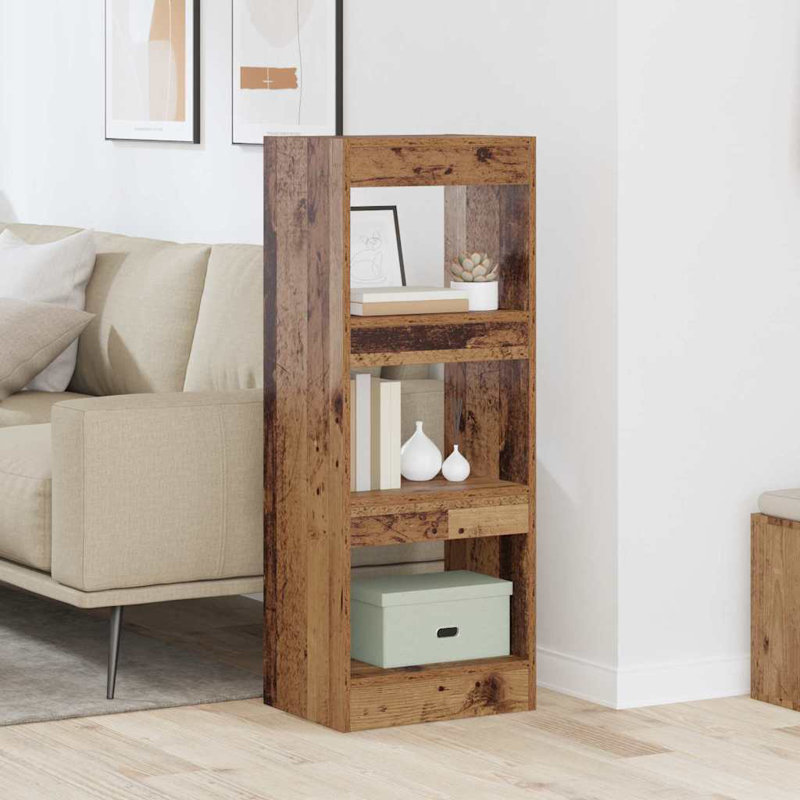Standard Bookcase, Dark Brown, (3 Shelves) 103cm H x 30cm W x 40cm D