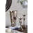 D4.5 Gold Aluminum Pillar Holder With Abstract Lady Design