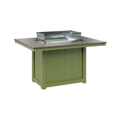 Donoma Rectangular Dining Fire Pit Table