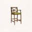 Tabouret de bar en bois d'acacia avec coussin résistant à l'eau (ensemble de 2)-1817156965