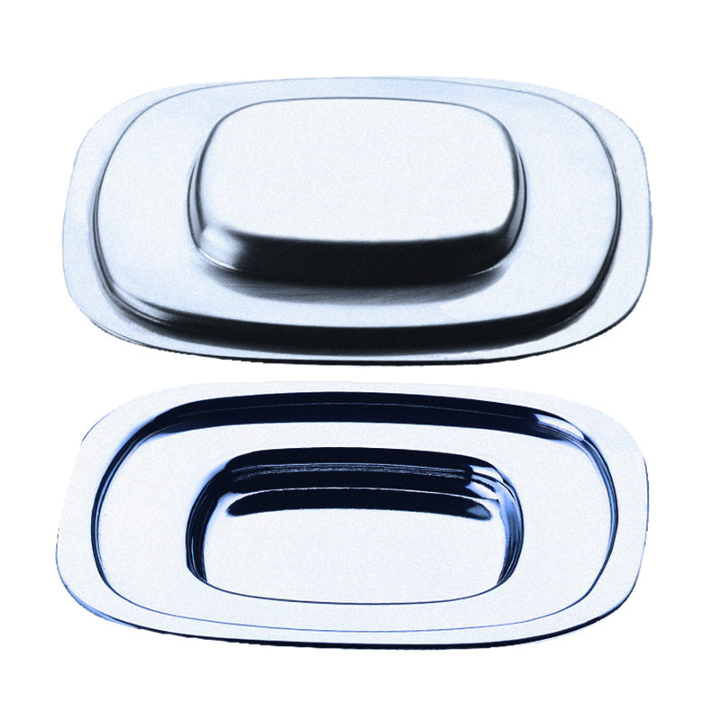 Uno Lid for Square Bowl - 6 Pieces - Stainless Steel, Silver