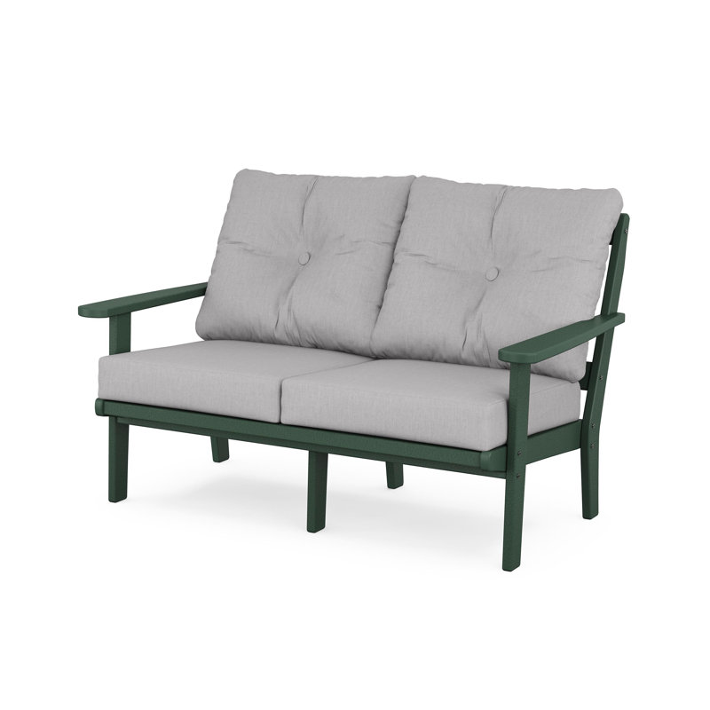 Mission Deep Seating Loveseat, Granite, Green