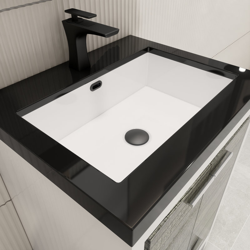 Aneko 24" Single Bathroom Vanity Set, High Gloss Ash Gray