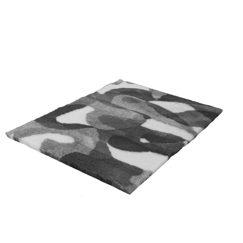 Fleece Pet Bed, 3cm H x 107cm W x 71cm D, Charcoal/White