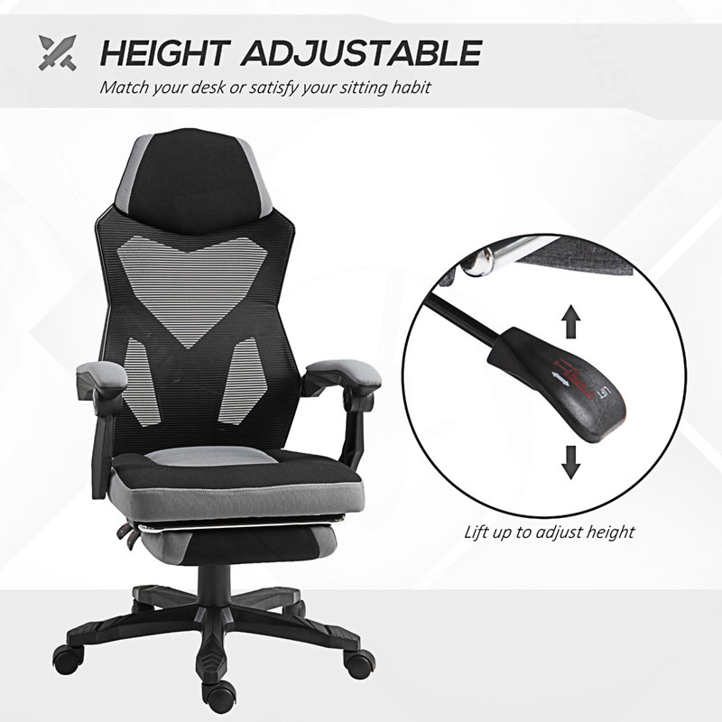 Home Office Chair, Adjustable Height Recliner