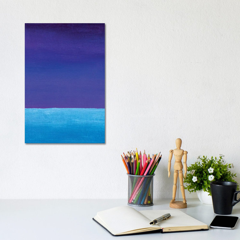 Blue Violet And Cyan Gradient by Valery Rybakow - Wrapped Canvas Print, 20.32 cm H x 30.48 cm W