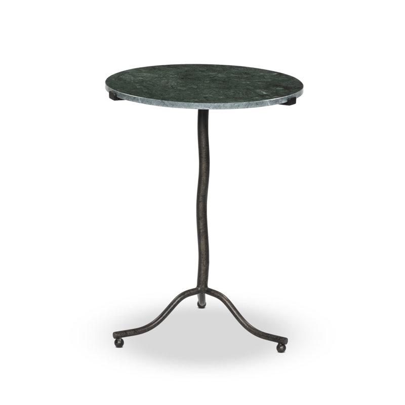 SOPHIE Marble End Table, Green Top/Gray Base