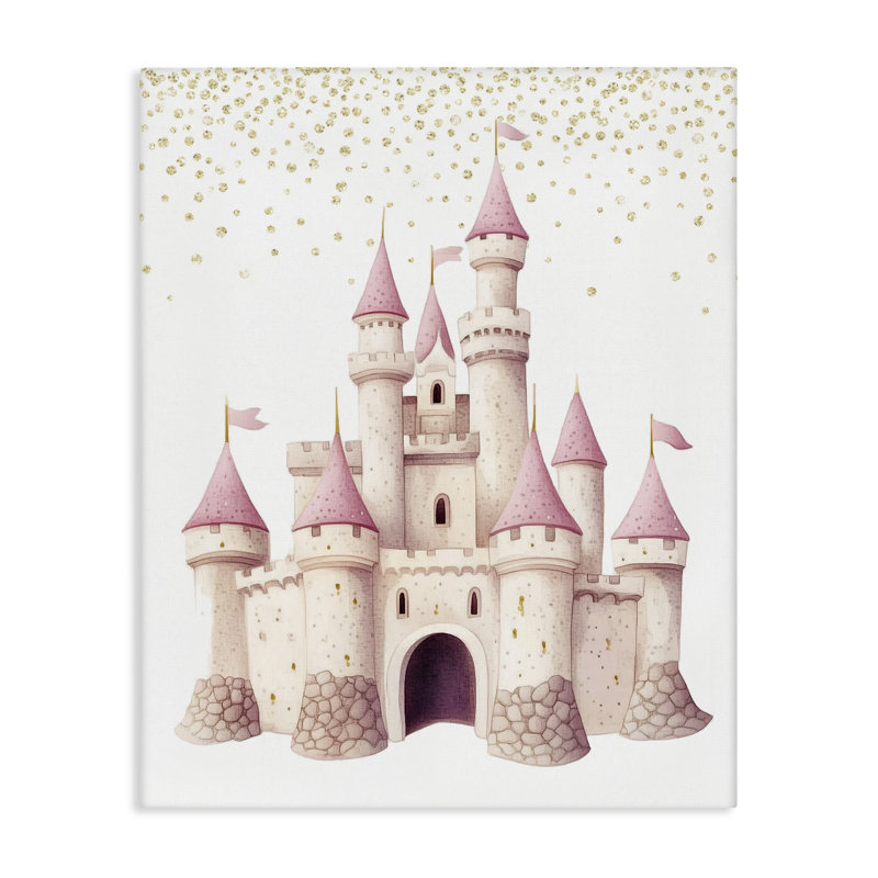 Princesse, château de rêve, toile par Christine Simpson, art, H 20 po x l 16 po