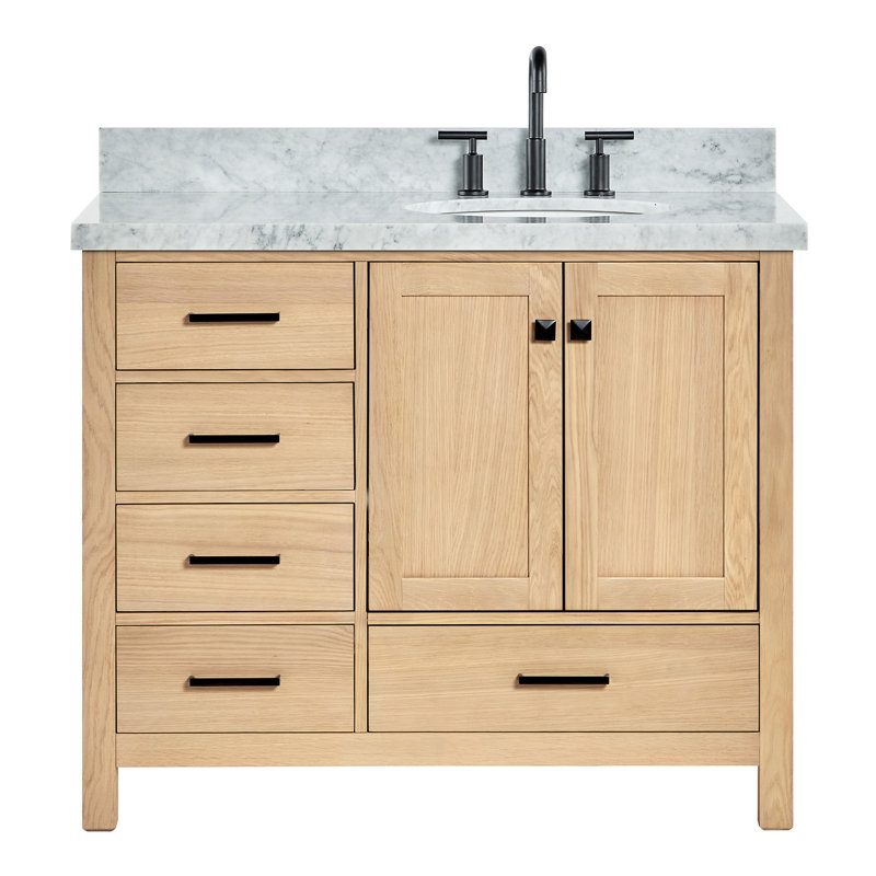 Ensemble de meuble-lavabo simple 43 po Cambridge, Oui, Ovale, Espresso