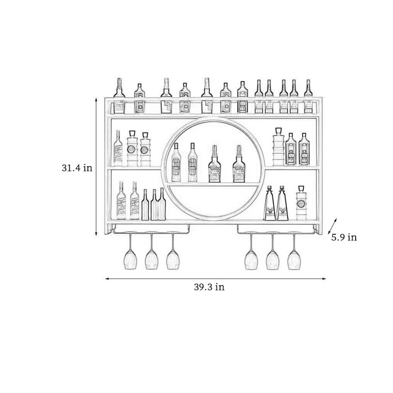 Lamanuel, Doré, H 31,4 po x l 39,3 po x P 5,9 po