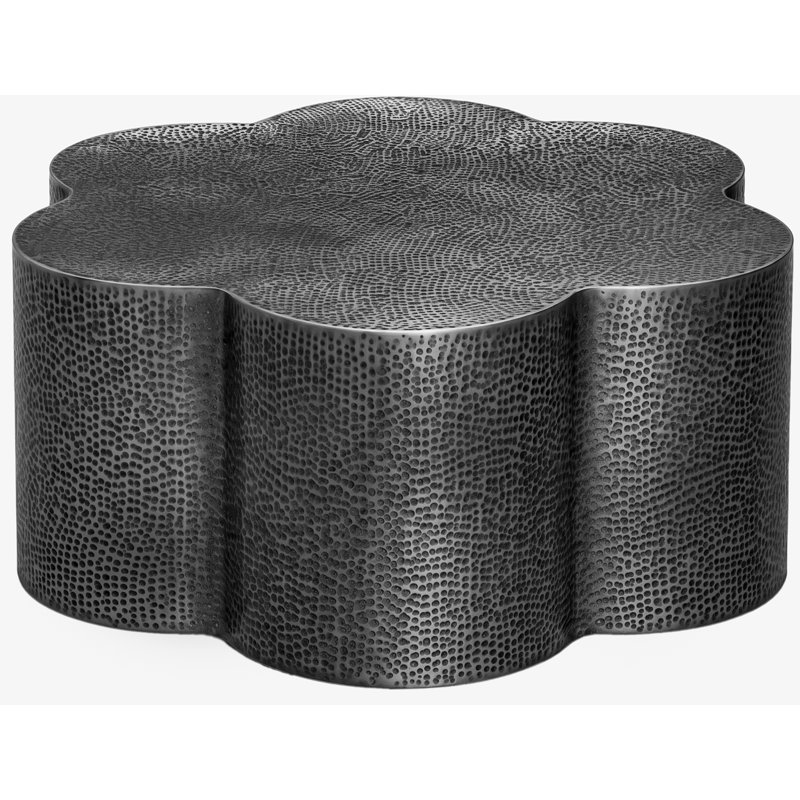Table basse Lotus en fer noir, Noir