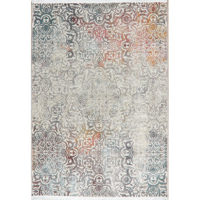 Tapis gris en polypropylène Arradene
