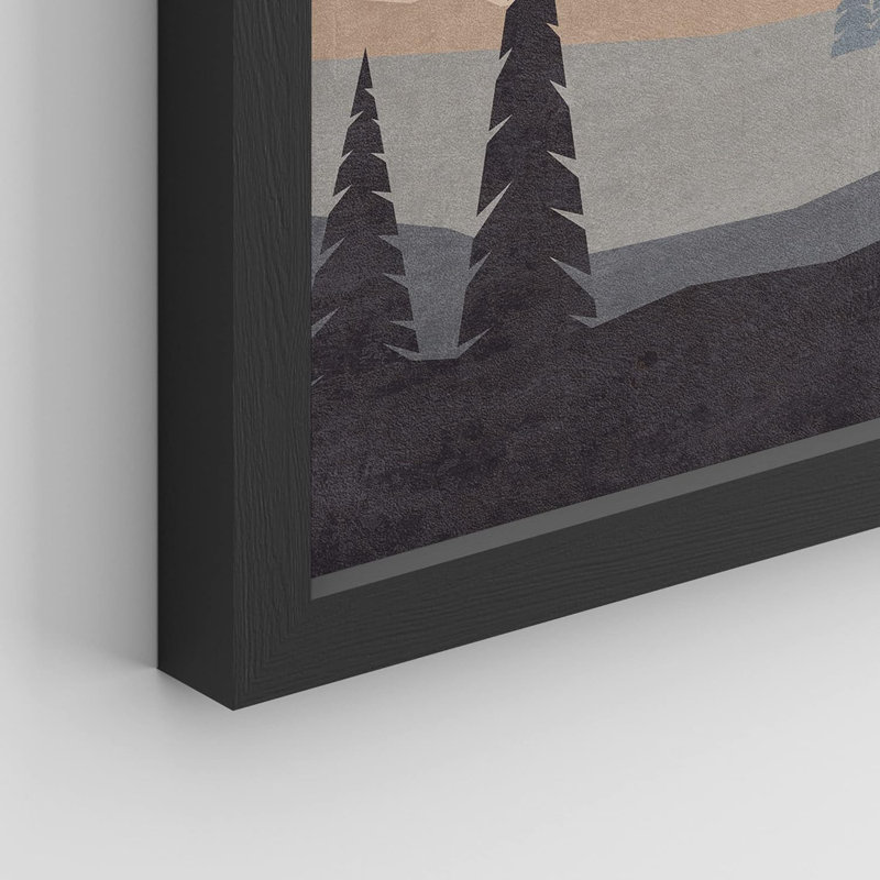 «Sunlight Sunset», ensemble de 4 impressions de décorations murales encadrées sur papier, encadrées sur papier, 4 pièces