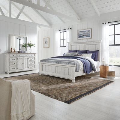 River Place Queen Panel Bed, Dresser & Mirror