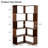 6 Tier Corner Bookshelf,66" Tall L Shaped Bookshelf With Baffle,Wooden Bookcase With Open Shelf Units