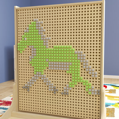 Bright Beginnings Commercial Grade 512 Piece Peg Accessory Pack for Modular STEAM Walls (Not Included)
