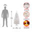 Slender White Realistic Artificial Fir Christmas Tree with Lights-1712946530